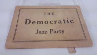 Rare Art Deco The Democratic Jazz Party Naughty Mechanical Political Card