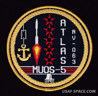Muos 5 - Atlas V Launch Usaf Dod Navy Classified Satellite Space Patch