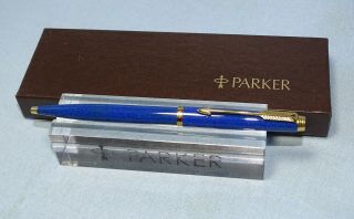 Parker 75 Lapis Lazuli Lacquer Ball Point Pen With Gold Trim,  Near.