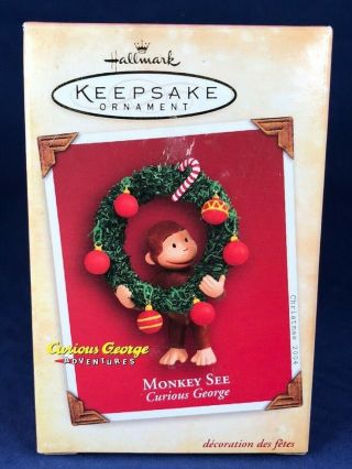 Hallmark Keepsake Curious George Monkey See 2004