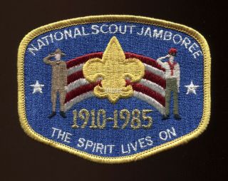 Bsa National Jamboree 1910 - 1985 Scout Participants Patch - -