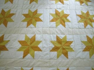Gently Vintage All Cotton Hand Pieced & Quilted LeMOYNE STAR Quilt; 80 