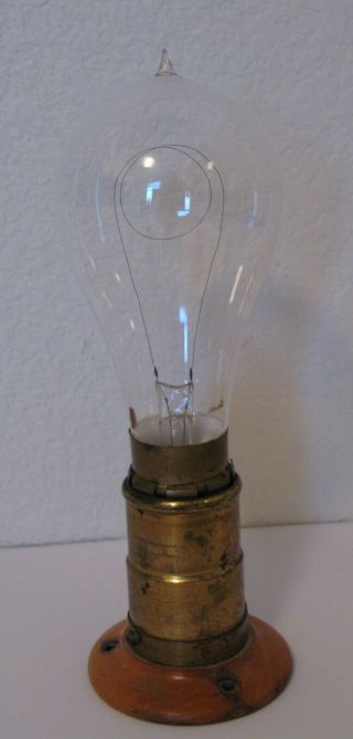 Vintage Antique Light Bulb Blown Glass Tip