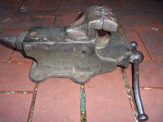 Patent 1879 Cheney Anvil Vise Co.  No.  20 Fulton Iron Engine,  Detroit,  Mich