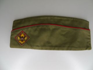 Vintage Boy Scouts Of America Garrison Cap Hat Sanforized Bsa Large