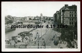 2180 - Austria Wien/ Vienna 1936 Schwedenplatz.  Bridge.  Real Photo Postcard