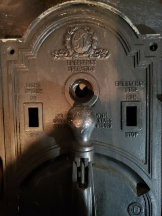 Cast Iron Otis Elevator Control Panel Car Call Station plate,  plaque, 2