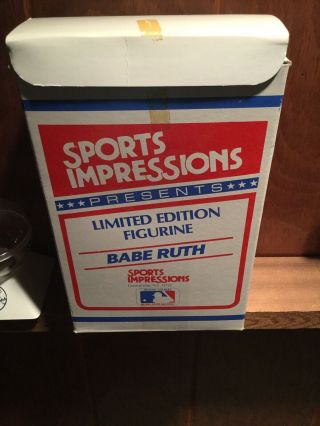 Babe Ruth Sports Impressions Figurine & Certificate 5