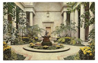 Washington Dc National Gallery Of Art East Garden Court Vintage Postcard