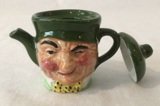 Royal Doulton Artone Two Face Toby Mug Jug Mini Teapot England Hand Painted Euc