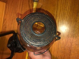 Antique B.  S.  Co BUHL No.  0 Tubular Barn Lantern MARKED Clear Globe 11