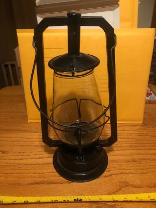 Antique B.  S.  Co Buhl No.  0 Tubular Barn Lantern Marked Clear Globe