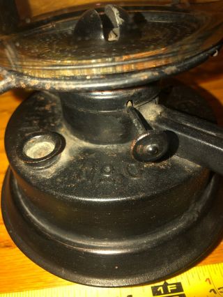 Antique B.  S.  Co BUHL No.  0 Tubular Barn Lantern MARKED Clear Globe 3