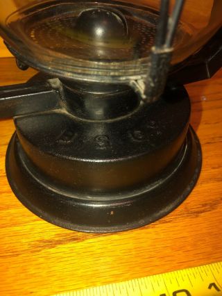 Antique B.  S.  Co BUHL No.  0 Tubular Barn Lantern MARKED Clear Globe 4