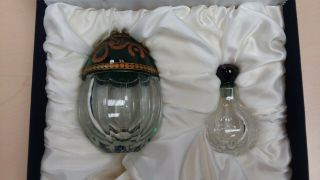 Faberge Karsavina Crystal Egg with Perfume Bottle 5