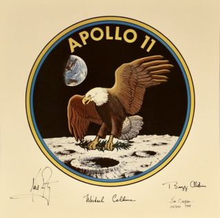 Apollo 11 Insignia Lithograph Signed And Numbered By The Artist