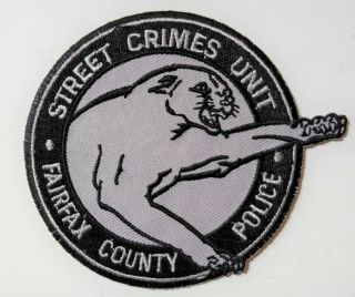 Fairfax County Virginia Police Street Crimes Unit Patch /// Us