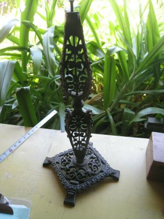Antique Vintage Cast Iron Metal Ornate Table Lamp Base Part