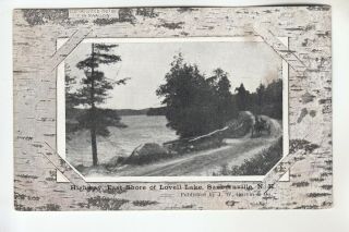 Bark Framed Highway East Shore Of Lovell Lake Sanbornville Nh