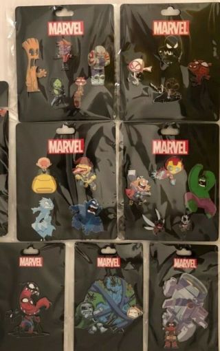 22 Pin Marvel Sdcc 2019 Skottie Young Avengers X - Men Spider - Verse Noir Exclusive