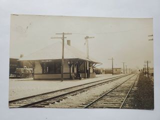 Pre 1914 Rppc Photo Postcard Salisbury Vermont Vt Railroad Station