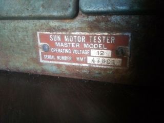 Vintage Sun Master Motor Tester 2