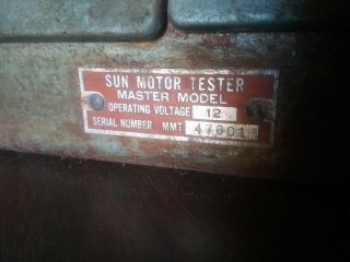 Vintage Sun Master Motor Tester 3