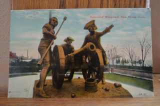 1914 Defenders Monument - Haven Connecticut Postcard