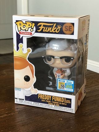 Freddy Funko Colonel Sanders Kfc 2019 Fundays Exclusive Le450 Sdcc W/ Pop Stack