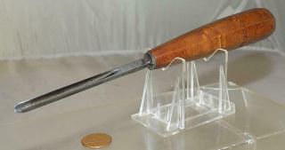 Antique Herring Bros.  Wood Carving Tool Chisel 11 Sweep 3/16 " Cut 8 " Long