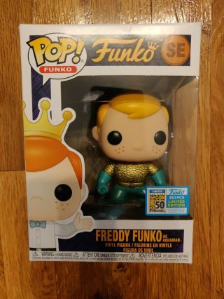 Funko Freaky Tiki Fundays 2019 Pop Freddy Funko As Aquaman Le350 Sdcc 2019