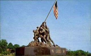 Iwo Jima Statue Arlington Virginia Va Patriotic American Flag
