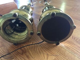 Pair Stiffel Vintage Brass Lamps Mid Century 7