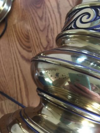 Pair Stiffel Vintage Brass Lamps Mid Century 8