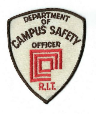 Rit Rochester Institute Of Technology Ny York Campus Safety Patch Clothbak