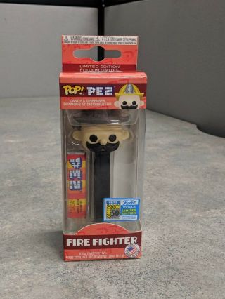 Funko Pez Fire Fighter Feddy Fundays Sdcc 2019 Limited Edition Of 100