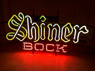 Vintage Shiner Bock Beer Neon Sign Light Bar Pub Decor Man Cave Advertisement Us