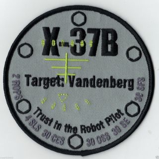 X - 37b Otv Orbital Atlas V Target Vandenberg Boeing Usaf Vafb Patch