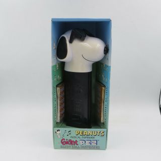 Peanuts Giant Pez Snoopy Joe Cool Musical Dispenser Nib