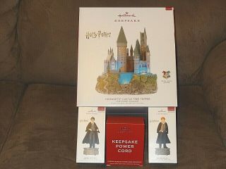 Nib 2019 Hogwarts Castle Tree Topper,  2019 Harry Potter & Ron Weasley Ornaments,