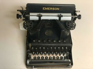 Rare Antique Emerson No.  3 Typewriter Early 1910.