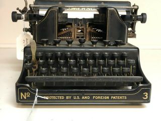 Rare Antique Emerson No.  3 typewriter early 1910. 2