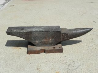 Antique Wrought Iron Anvil 161 Lbs.  Pre - 1900 Blacksmith Tool 30 " Long