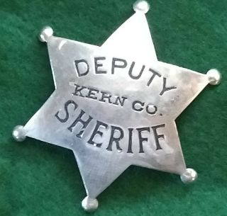 Kern County California Badge - Hallmarked Ed Jones Oakland Calif Obsolete