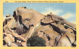 Q22 - 8183,  Big Rock Bridge,  Texas Canyon Btwn Willcox And Benson,  Az. ,  Postcard.