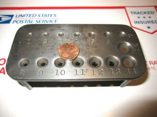Antique/vintage Unknown Maker Drill Bit Screw Size Gauge Good