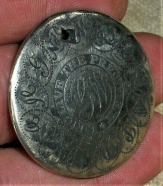 George Washington Inaugural Button linked states silver 3