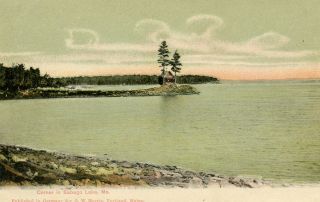 Corner In Sebago Lake Maine Me Vintage Postcard Printed In Germany