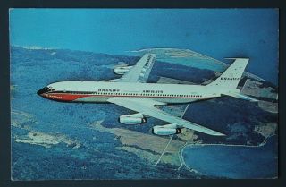 El Dorado Jet Braniff International Airways Boeing 707 - 227 Vtg Postcard