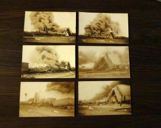 Set Of Six (6) Rppc Real Photo Postcard,  Train Wreck At Dewart,  Pa November 1918
